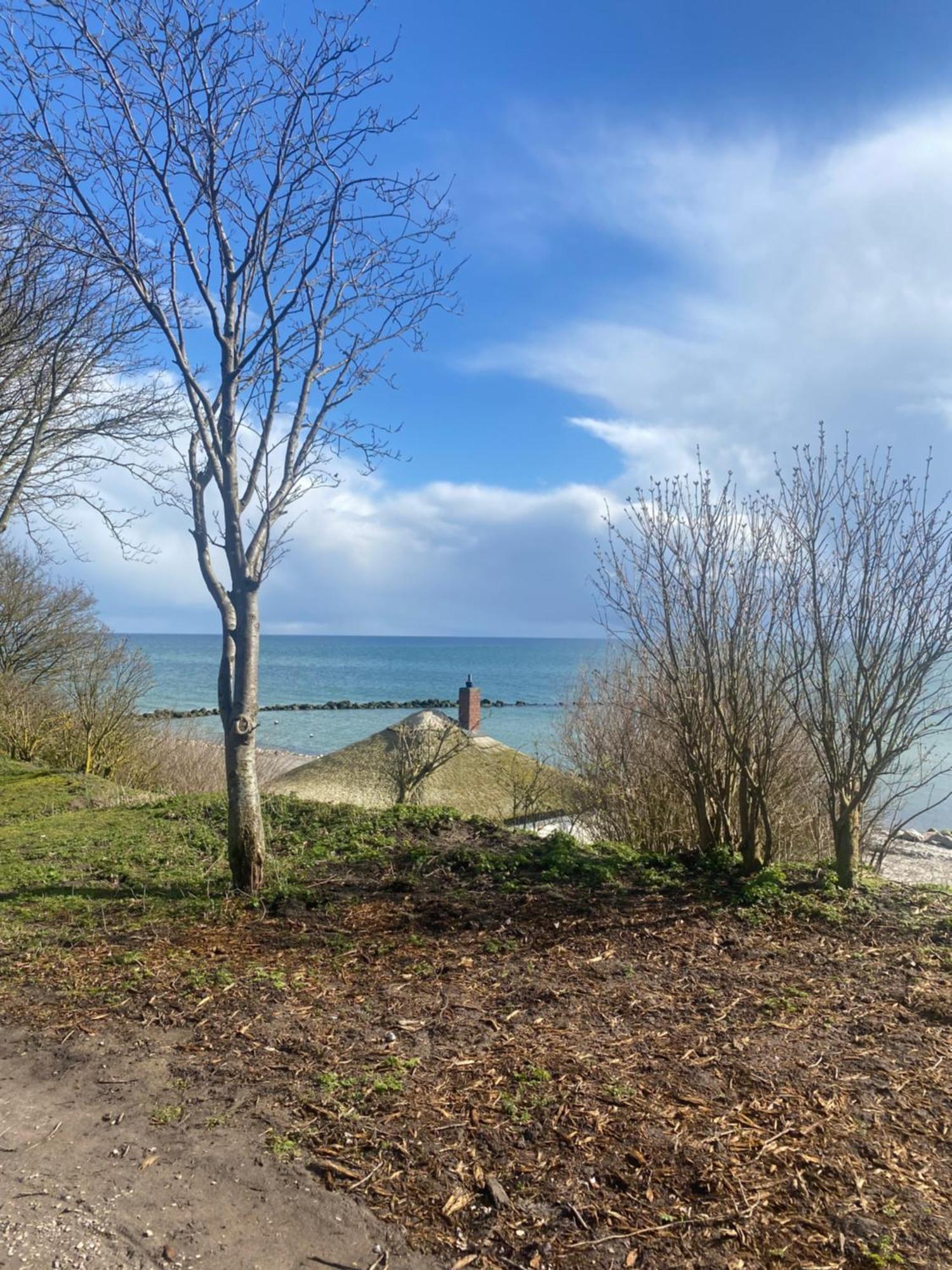 Wohnwagen Auf Dem Wulfenerhals Ca 150M Bis Zum Meer Fehmarn Esterno foto